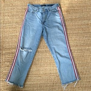 High rise straight jeans